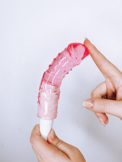 VIBRADOR PENIS ROSA FLEXÍVEL - comprar online
