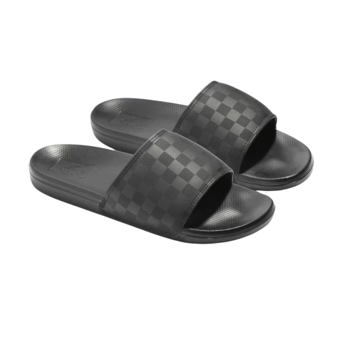 CHINELO VANS SLIDE ON - CHECKERBOARD BLACK BLACK