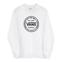 CAMISETA MANGA LONGA VANS AUTHENTIC CHECKBOARD WHITE