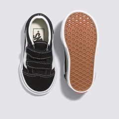 TÊNIS VANS OLD SKOOL V COM VELCRO INFANTIL BLACK/TRUE WHITE - loja online
