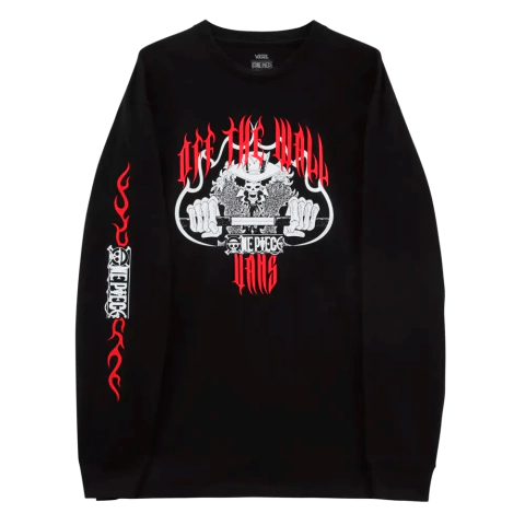 CAMISETA MANGA LONGA VANS X ONE PIECE - BLACK