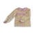 Camisa infantil feminina manga longa estampada com gola.