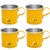 Kit 4 Canecas Coloridas Xícaras Retrô Em Alumínio Café Chá - Dilex Shop