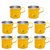 Kit 8 Canecas Coloridas Xícaras Retrô Em Alumínio Café Chá