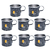 Kit 8 Canecas Coloridas Xícaras Retrô Em Alumínio Café Chá