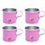 Kit 4 Canecas Coloridas Xícaras Retrô Em Alumínio Café Chá - Dilex Shop