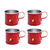 Kit 4 Canecas Coloridas Xícaras Retrô Em Alumínio Café Chá - Dilex Shop