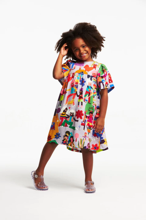 Vestido Infantil FAMÍLIA BRASILEIRA (Lilás)