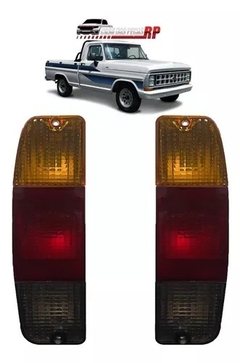 Par Lanterna Traseira F1000 1972 Até 1992 Fumê Mod Original