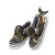 Tênis Vans Slip-On Shark, com design de tubarão em camuflagem, para crianças.