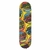 Shape de skate Santa Cruz com design colorido e logotipo repetido, medindo 8,25" x 31,8" x 14,18".