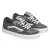Tênis Vans Skate Rowley na cor cinza e branca, com detalhes em couro e sola branca.