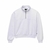 Moletom feminino branco da Vans com zíper na gola e design moderno.