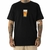 Camiseta layback preta com estampa de copo de cerveja e a inscrição "HALF PINT".