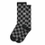 Meias Vans Classic Checkerboard Crew em preto e cinza com padrão quadriculado.
