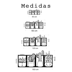 Macetas cactus x 4 - neWall