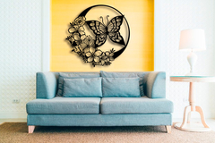 MARIPOSA EN CÍRCULO DE FLORES - comprar online