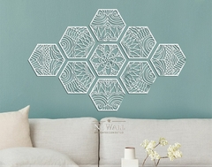 HEXAGONO FLORAL 9 PARTES - comprar online