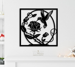 ROSA Y PAJARO
