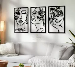 MUJER FLORES TRIPTICO