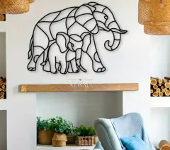 ELEFANTE FAMILIA LINEAS - comprar online