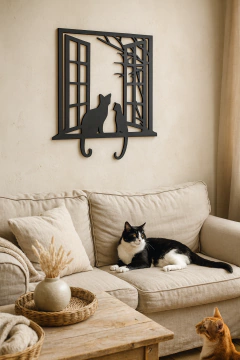 VENTANA CON GATOS - comprar online