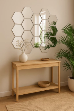 SET ESPEJOS HEXAGONO de 15x13cm - comprar online