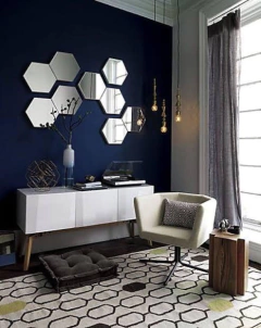 SET ESPEJOS HEXAGONO de 15x13cm