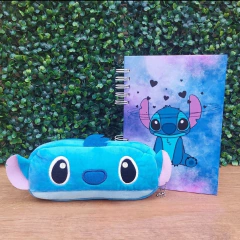 Caderno A5 + Estojo Stitch