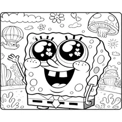 Livro para colorir Bob Esponja - Pequeno Detalhe