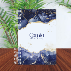 Agenda Mármore Azul Turquesa