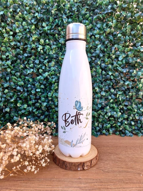 GARRAFA TÉRMICA 500ML - BORBOLETA AZUL