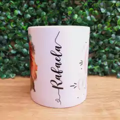 Caneca Cerâmica Branca 325ml _ Seja Forte e Corajosa - Leão - comprar online