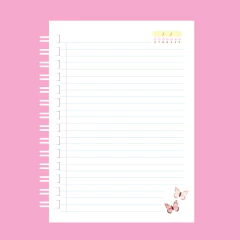 Caderno Borboleta Fundo Clean na internet