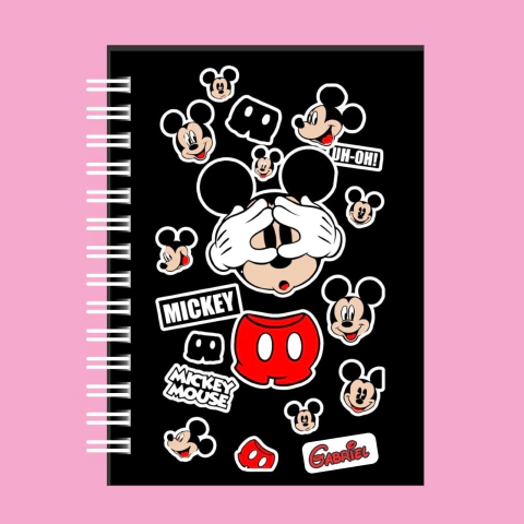 Caderno Mickey Fundo Black - comprar online