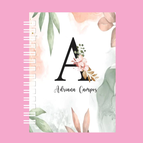 Caderno Letra Floral - comprar online
