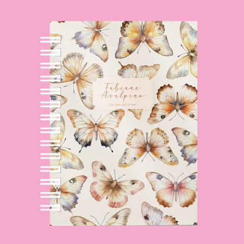 Caderno Borboleta Fundo Clean - comprar online