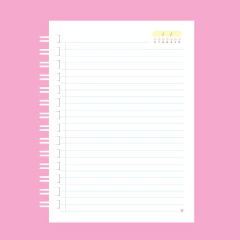 Caderno Floral Azul - Pequeno Detalhe