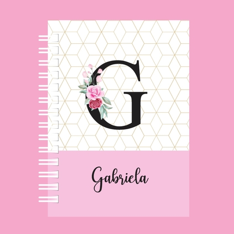 Caderno Letra Floral - comprar online