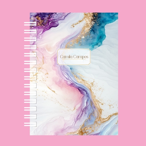 Caderno Mármore Colorido - comprar online