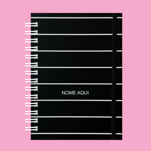 Caderno Listra Black White - comprar online