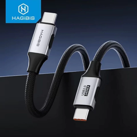 Cabo Carregador Rápido USB-C 240W (Curto, PD 3.1)