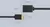 Cabo HDMI 4K macho para fêmea com dimensões específicas.