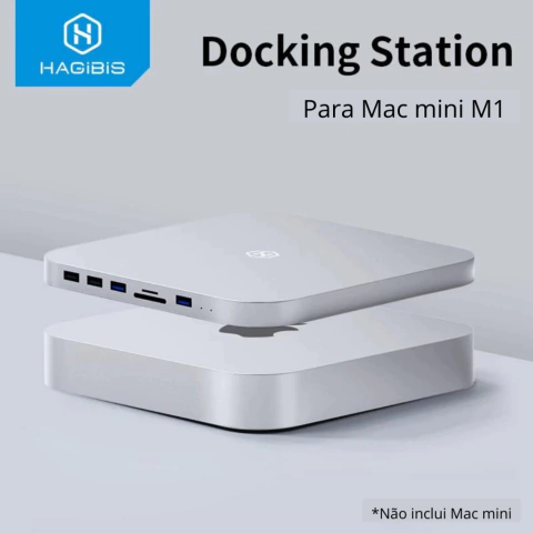Hub USB-C para Mac mini M1 com compartimento de unidade de disco rígido SATA ti Hagibis