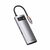 Hub USB C 5 em 1 com saída HDMI e múltiplas portas, ideal para conexão de dispositivos.