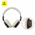 Almofadas para headset Baseus H1i com destaque para a parte lateral e botões de controle.