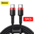 Kit 5 Cabos USB C PD 100W QC3.0 480Mbps Baseus