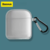 Case Silicone Transparente com Gancho para Fone de Ouvido Encok W09 Baseus