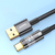 Cabo USB C 100W 6A com desconexão automática, mostrando conectores de alta qualidade.