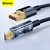 Cabo USB C 100W 6A com desligamento automático, mostrando conectores USB e C.